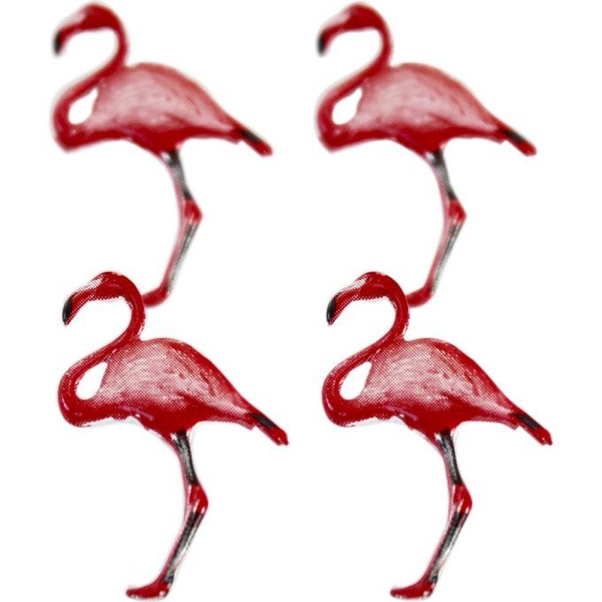 12 attache-parisiennes (brads) - Flamant rose