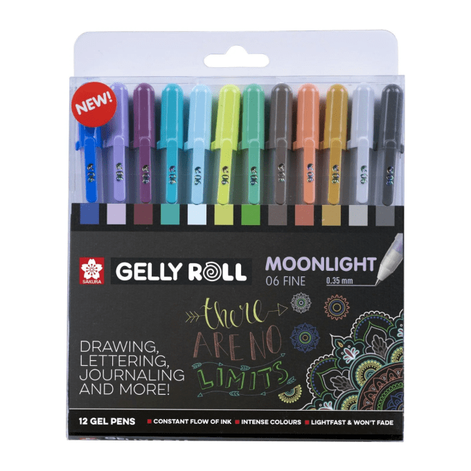 Sakura, 12 Gelly Roll - gamme Moonlight