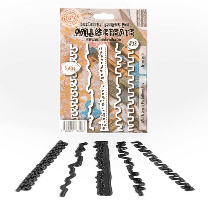 5 Dies/matrices de découpe, Bordures, AALL - trimtastic - longueur moyenne de 13cm environ