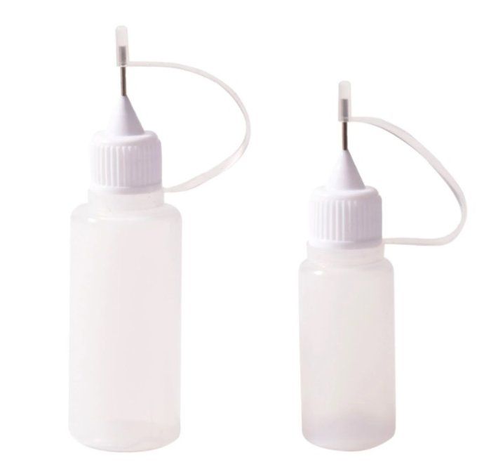 2 applicateurs - pointe fine 1.2mm - 1 flacon de 10ml et 1 flacon de 20ml