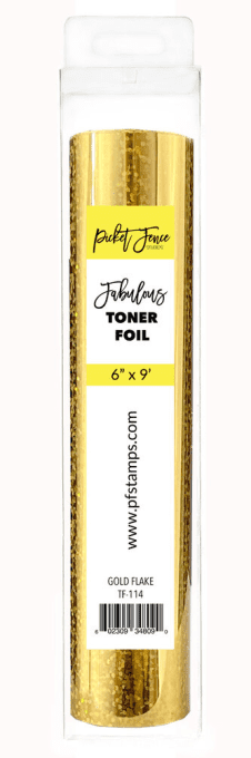 Toner foil - Picket Fence - couleur gold flake - dimension : 15.24cmx22.86cm