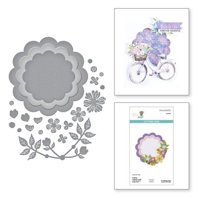 Spellbinders, Dies, Scallop journal cards - 11 dies