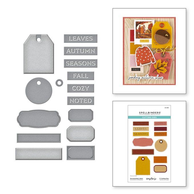 17 Dies/matrices de découpe, Spellbinders - Autumn, Documenting labels