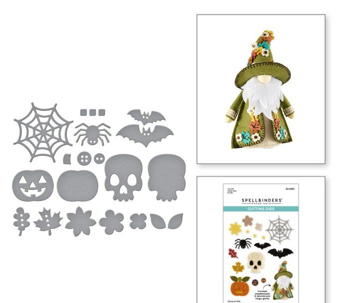 13 Dies/matrices de découpe, Spellbinders, embellissements automne et halloween