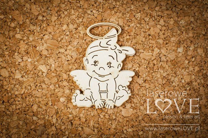 2 Chipboards, Ange (fille) - dimension : 40x53mm