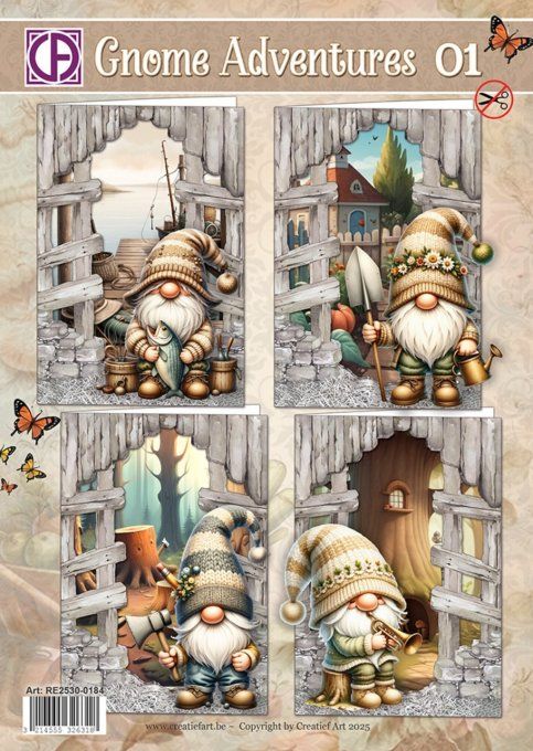 Art gnome adventures, kit créatif carterie