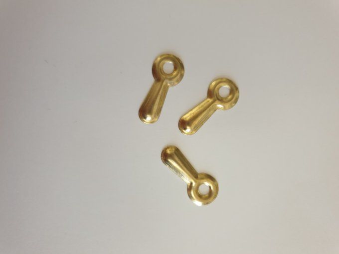 Lot de 10 flipettes en métal couleur dorée