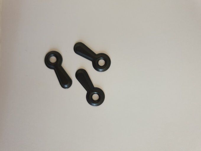 Lot de 10 flipettes en métal couleur noire