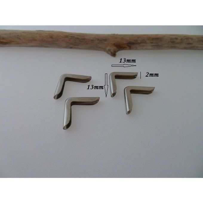 Coins pour album/cahier - embellissement scrapbooking - lot de 4 unités