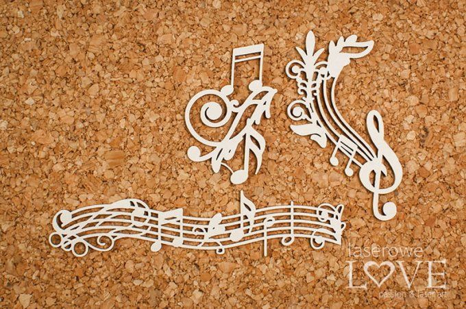 Chipboard, Musique partition - dimension de la planche : 10x6.7cm environ