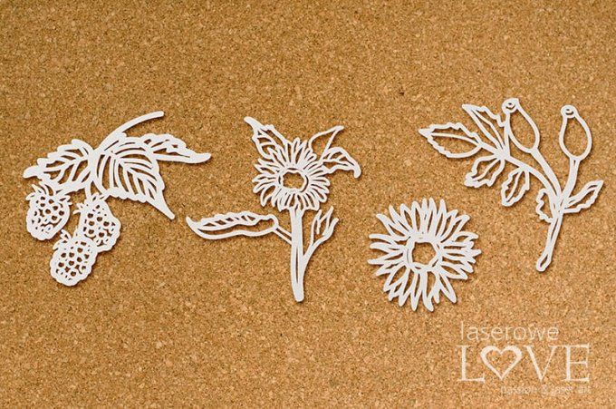 Chipboard, Plantes - dimension de la planche : 12.3x12.3mm environ