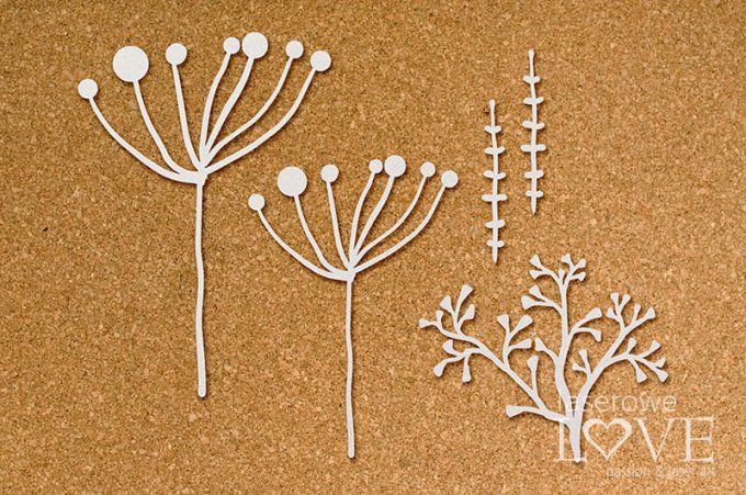 Chipboard, Forest celebration - dimension de la planche : 9.3x9.3mm environ