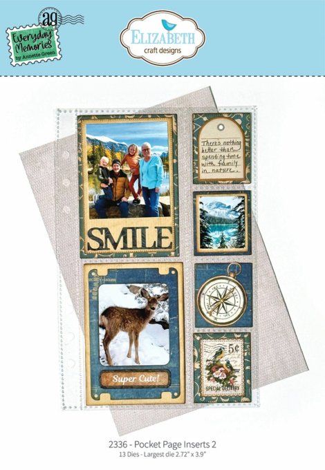 Ensemble de dies, Elizabeth Craft designs - Pocket page, inserts 2