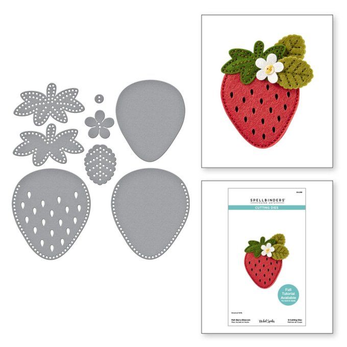 8 Dies/matrices de découpe, Spellbinders - Berry blossom (dies broderie)