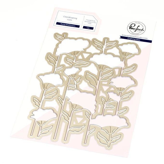 1 Die - PinkFresh - Rising wildflowers, dimension approximative : 11x14.6cm environ