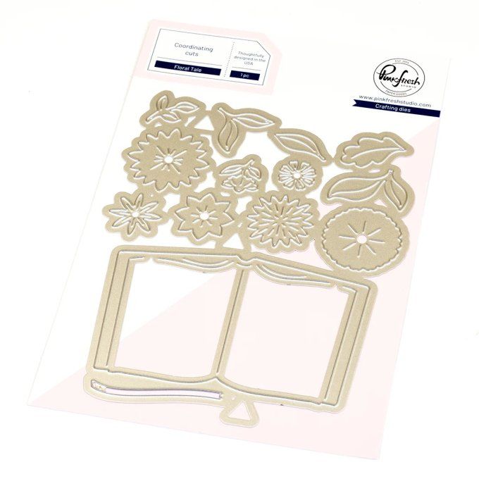 1 Die - PinkFresh - Floral tale, dimension approximative : 11x14cm environ