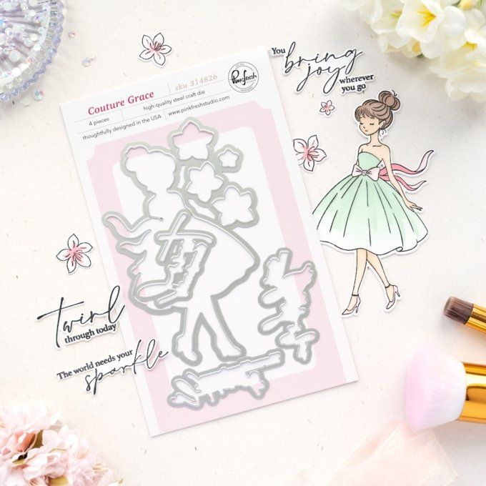 4 dies - PinkFresh - Couture Grace