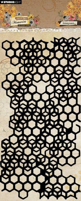 Pochoir/Mask - Honeycomb, dimension : 10.8x21cm environ - StudioLight