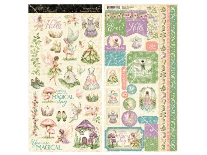 Planche de stickers, Collection Fairy boutique - Graphic 45