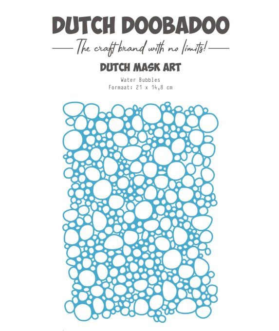 Pochoir - Dutch doobadoo, water bubbles - Dimension : 14.5x20.5cm environ