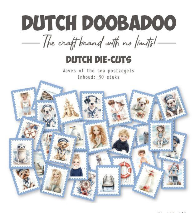 30 Die-cuts, Dutch Doobadoo - Waves of the sea