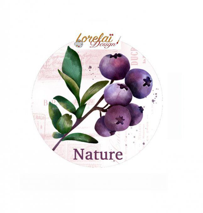 Badge, nature, Lorelai design - 38mm, à l'unité