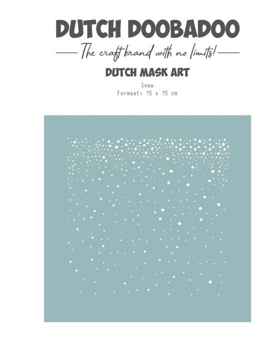 Pochoir - Dutch doobadoo, snow - Dimension : 14.8x21cm environ
