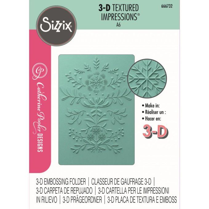 Sizzix, Classeur d'embossage, 3d - Yuletide