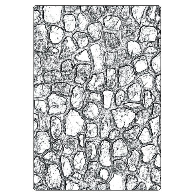 Classeur d'embossage, Sizzix, Tim Holtz - Cobblestone - dim. : 15.24x21.59x0.64cm environ