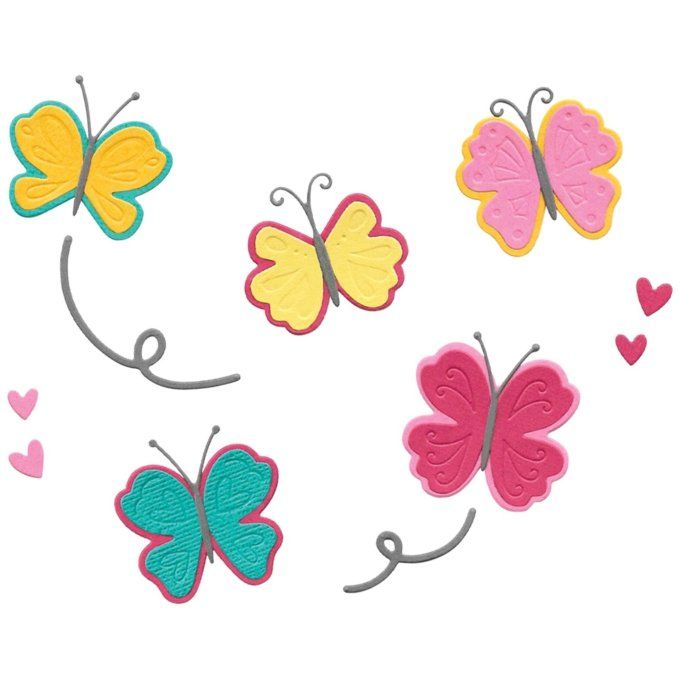 15 matrices de découpe, Sizzix - Papillons