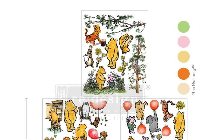 Re-Design - Mapleberry Glen - Decalcomanies, 3 feuilles, dimensions 21.5x27.9cm