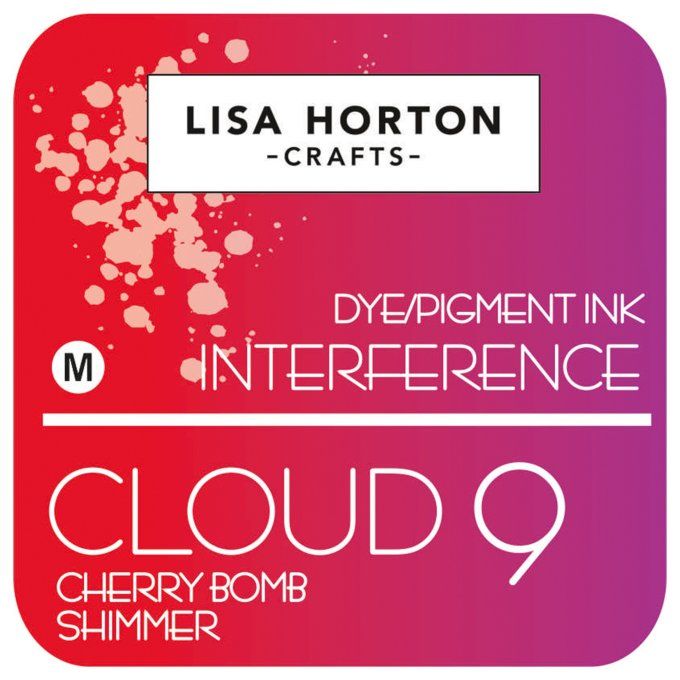 Lisa Horton Craft, cloud 9 - pad encre - Interference - Cherry bomb shimmer, grand pad