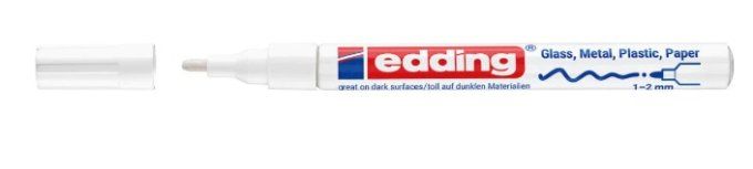 Feutre Edding - blanc - mine 1 à 2mm