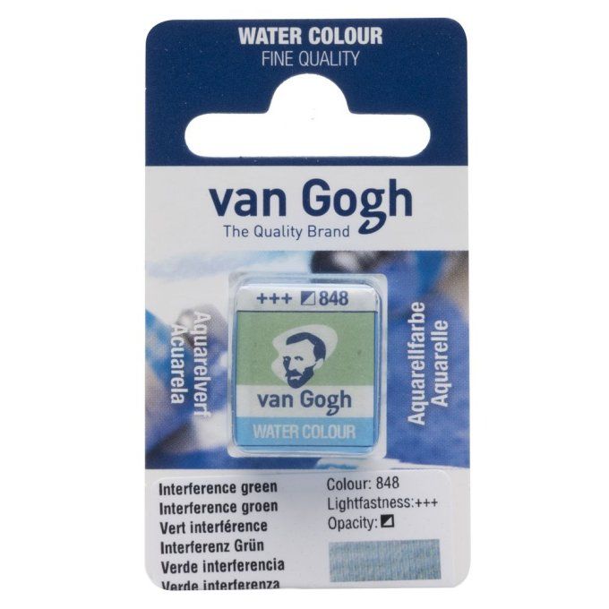 Aquarelle - Van Gogh - demi godet - couleur : interference green n°848