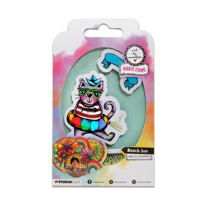 3 Tampons cling, Collec. Art by marlène, Beach bum