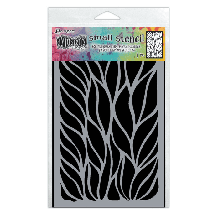 Pochoir - Fronds of fun, dimension : 11.5x19.5cm environ - Dylusions