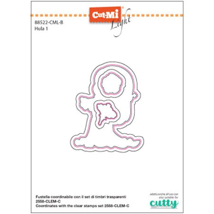 3 Dies - Hula (1), coordonnés à la planche de tampons 2558-CLEM-C