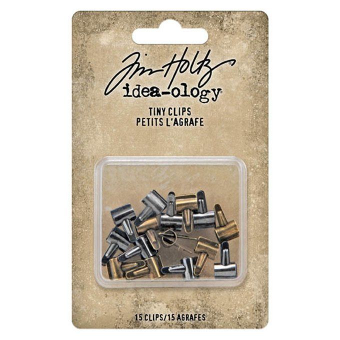 15 mini clips en métal - Tim Holtz