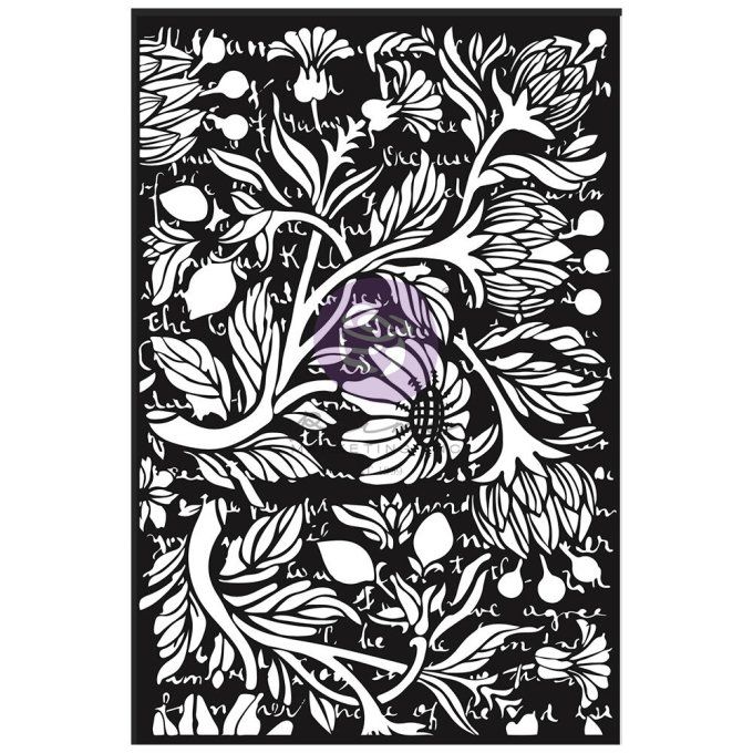 pochoir, semi rigide, Secret letters, Finnabair (pochoir couleur : blanc)