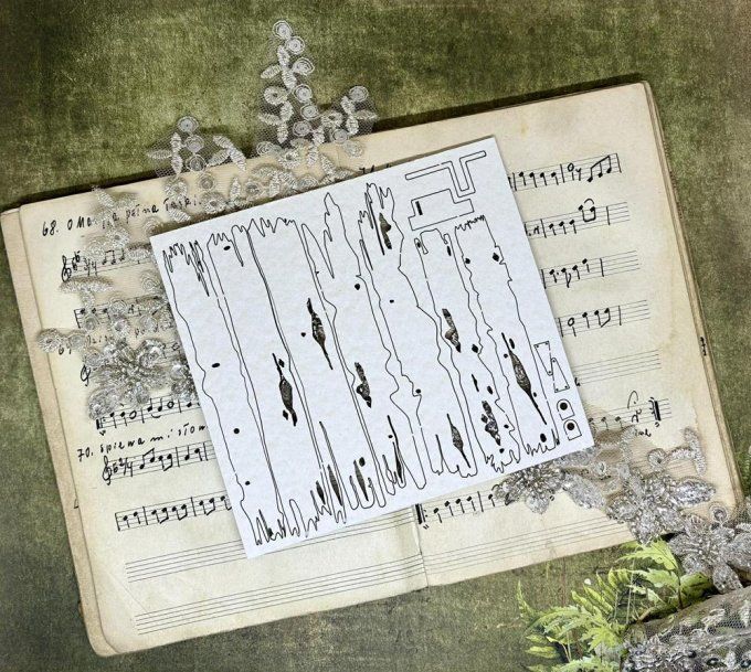 Chipboard, Grande barrière, à monter, collection : Friends of the forest (dimension : 20x25cm)