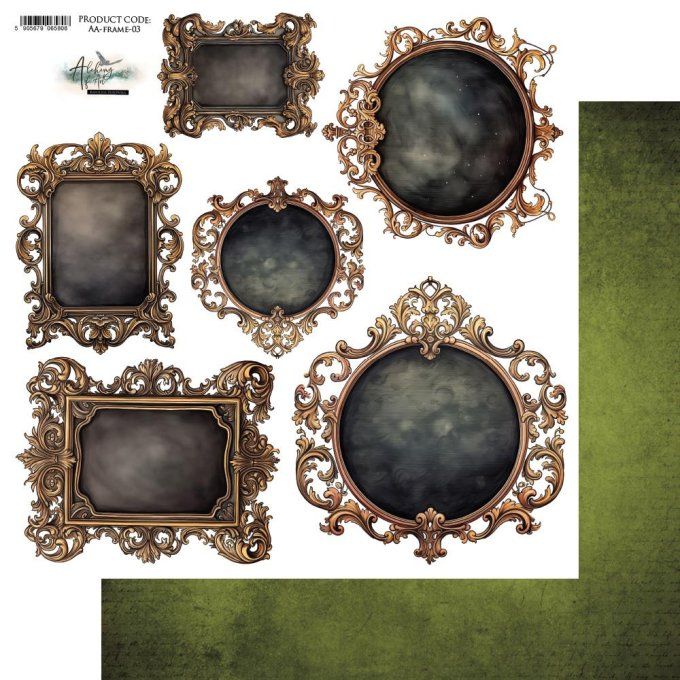 Feuille à l'unité, 30x30cm, Wonderful christmas time, 250g,motifs recto, éléments à découper - Cadre