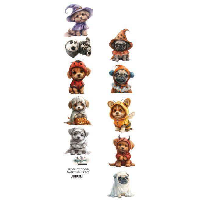 1 feuille, 5x30cm, collection : Trick or treat, happy halloween