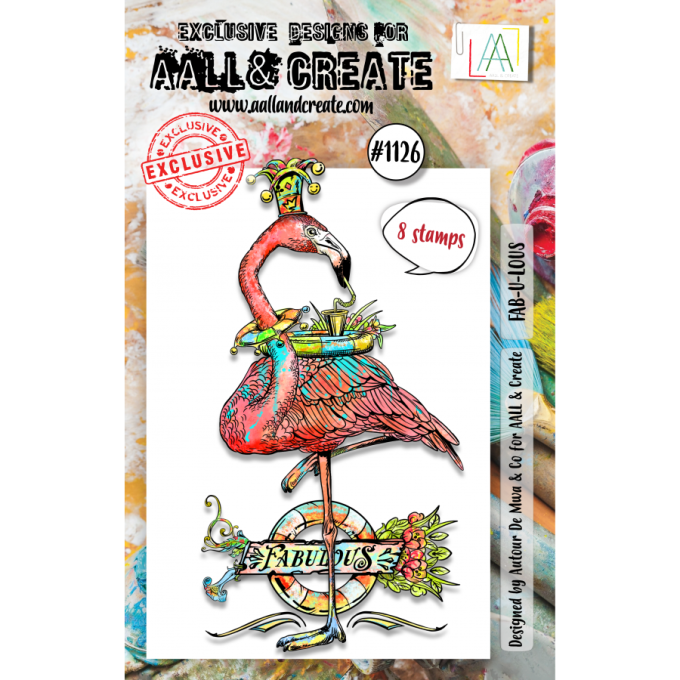 8 Tampons - AALL&Create - FAB-U-LOUS - dim. de la planche : 7.5x10cm env.