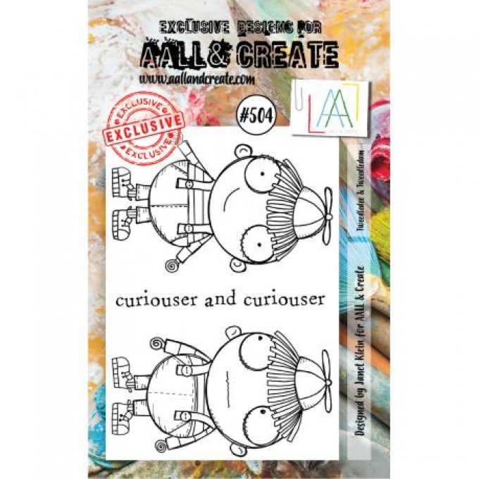 Ensemble de 3 Tampons - AALL&Create - tweedledee & tweedledum - dimension de la planche : 7.2x10.3cm