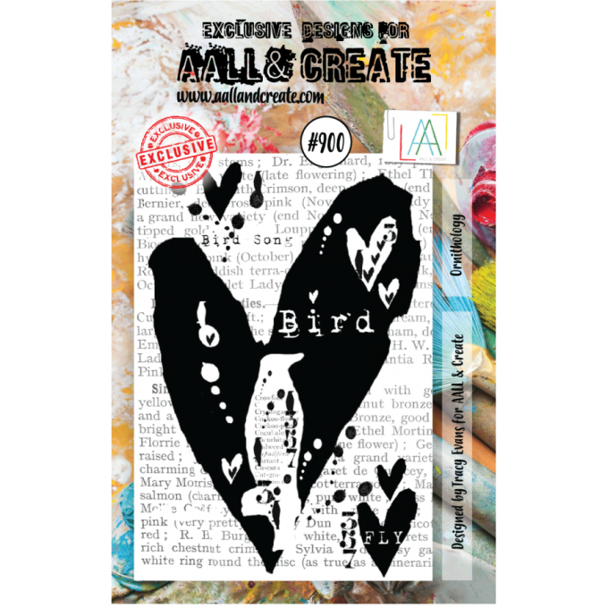 1 Tampon - AALL&Create - Ornithologg - dimension : 7x10cm environ