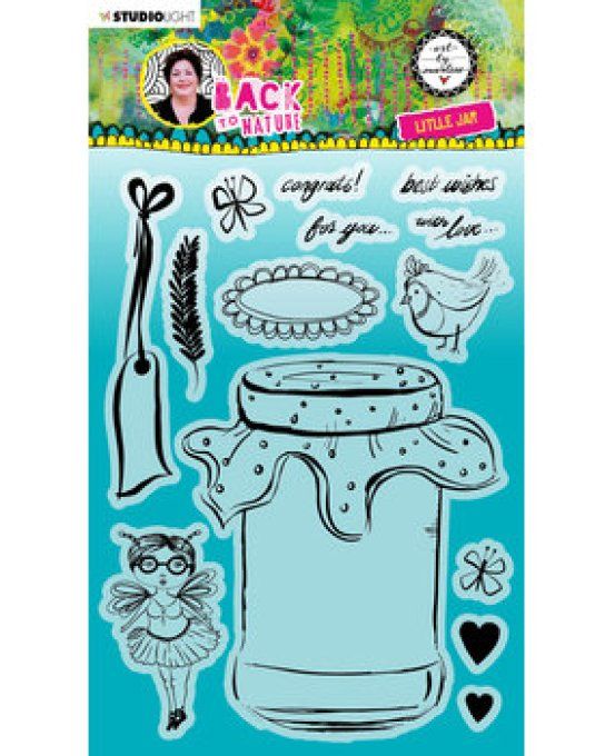 Ensemble de 14 Tampons - Studio Light -Marlene's - dim. de la planche : 20x14cm env , back to nature