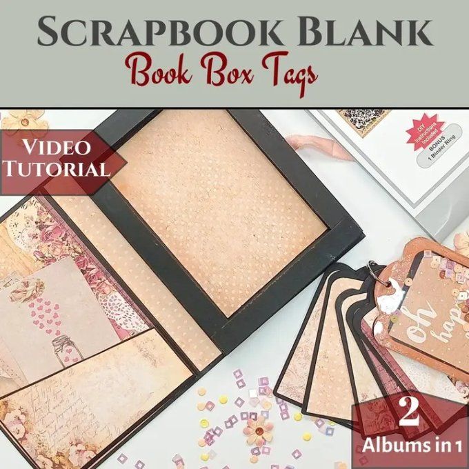 Kit créatif - Book Box shaker Tag