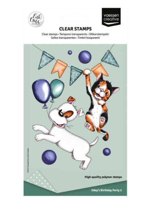 12 Tampons - Odey's birthday party, dim. de la planche : 11.5x15.5cm environ