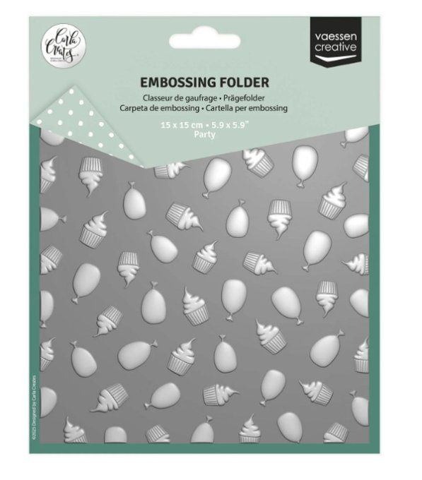 Classeur d'embossage, Party - dimension : 15x15cm environ