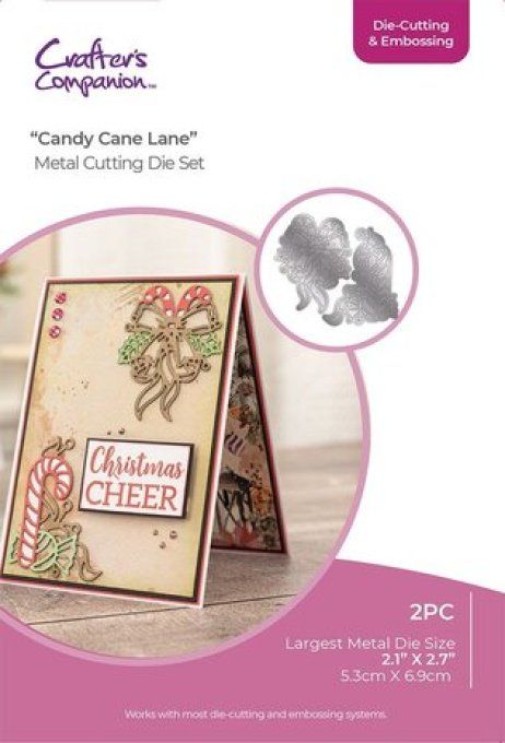 2 Dies/matrices de découpe, Crafter's companion - Candy cane lane